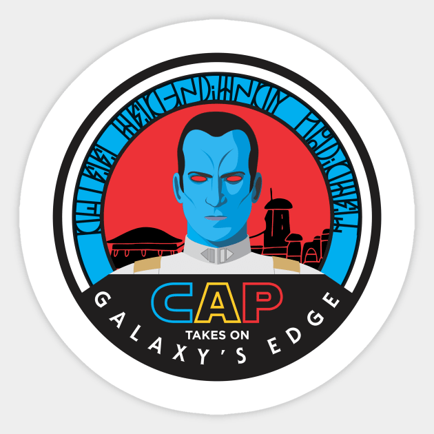 Thrawn on Batuu Sticker by Chiss Podcast